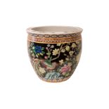 Keramikgefäß (Fischtopf) Blumenmotive, Asiatisch, 20 Jahrhundert | Ceramic Vessel (Fish Pot) Flower