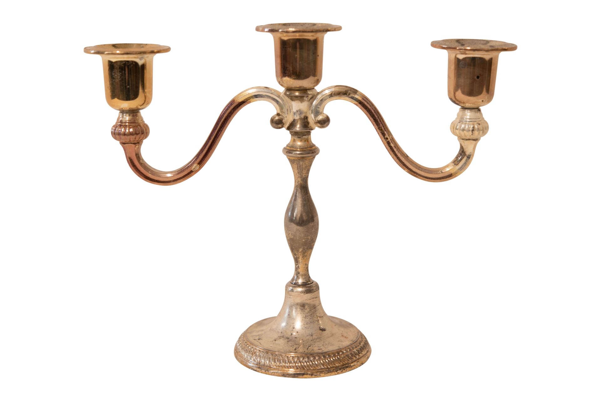 Dreiarmiger Kerzenleuchter Versilbert | Candlestick Silver Plated with Three Arms