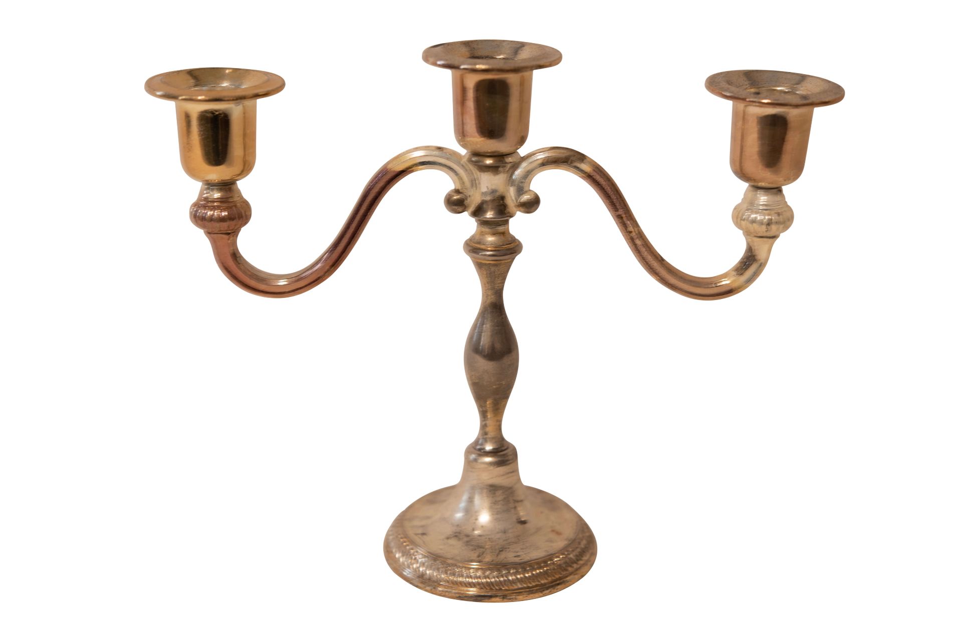 Dreiarmiger Kerzenleuchter Versilbert | Candlestick Silver Plated with Three Arms - Image 2 of 5