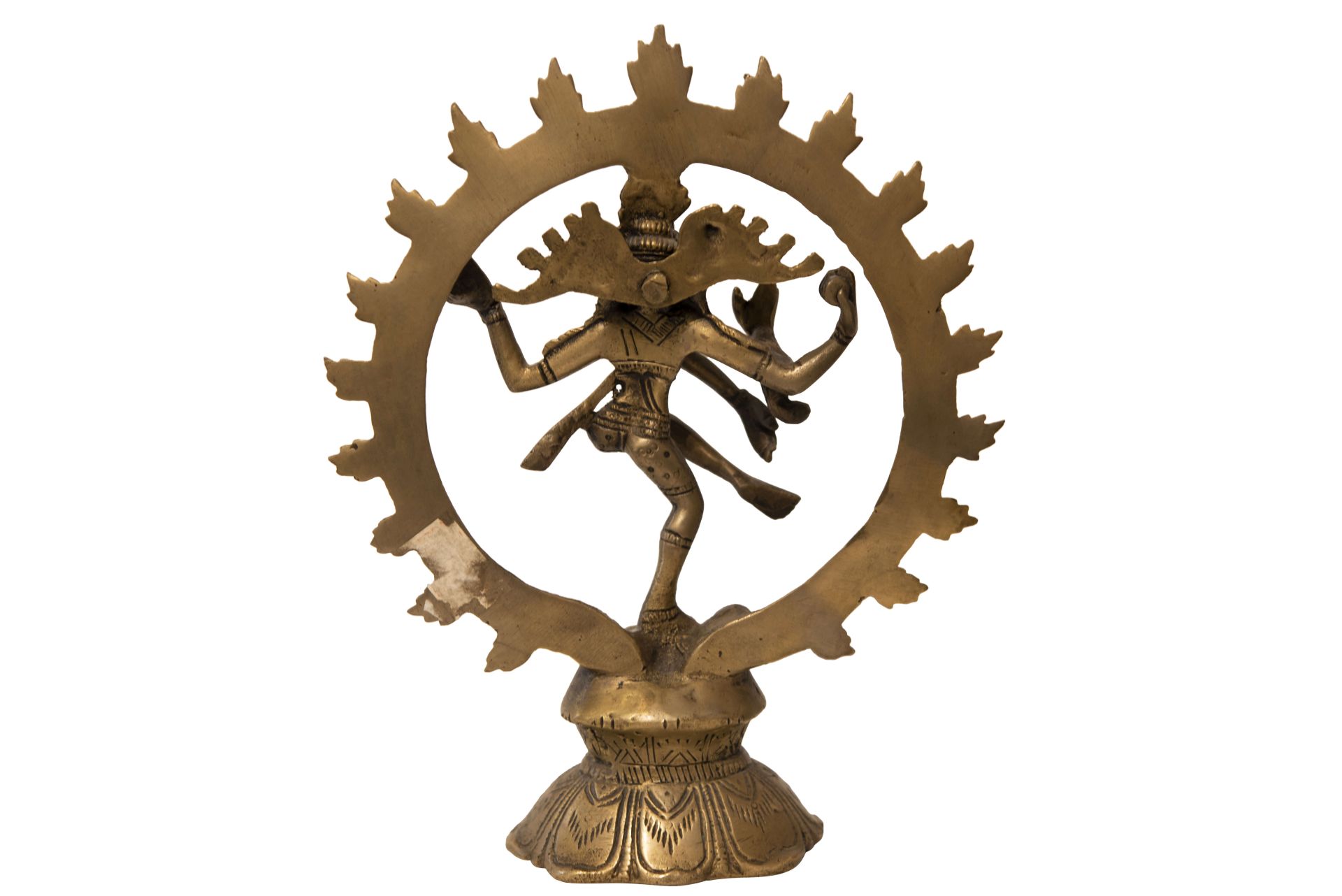 Shiva Tanzende Nataraj Statue aus Messing | Shiva Dancing Nataraj Statue Made of Brass - Bild 3 aus 5