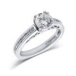 Verlobungsring 14 Karat Weißgold und Diamanten | Engagement Ring 14 Karat White Gold and Diamonds
