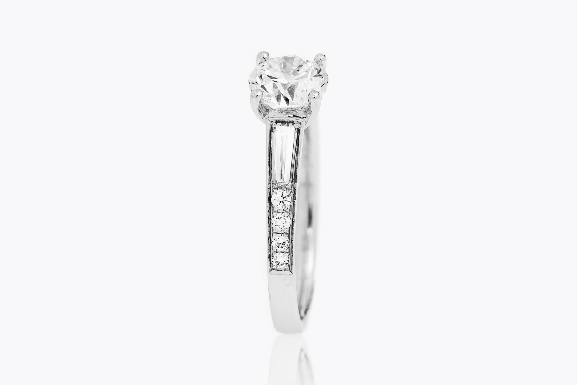 Verlobungsring 18 Karat Weißgold und Diamant | Engagement Ring 18 Karat White Gold and Diamond - Image 4 of 5