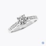 Pure White 18k Diamant-Verlobungsring | Pure White 18k Diamond Engagement Ring