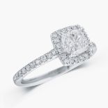 Verlobungsring 14 Karat Weißgold 1,00ct Diamant | Engagement Ring 14 Karat White Gold 1.00ct Diamond