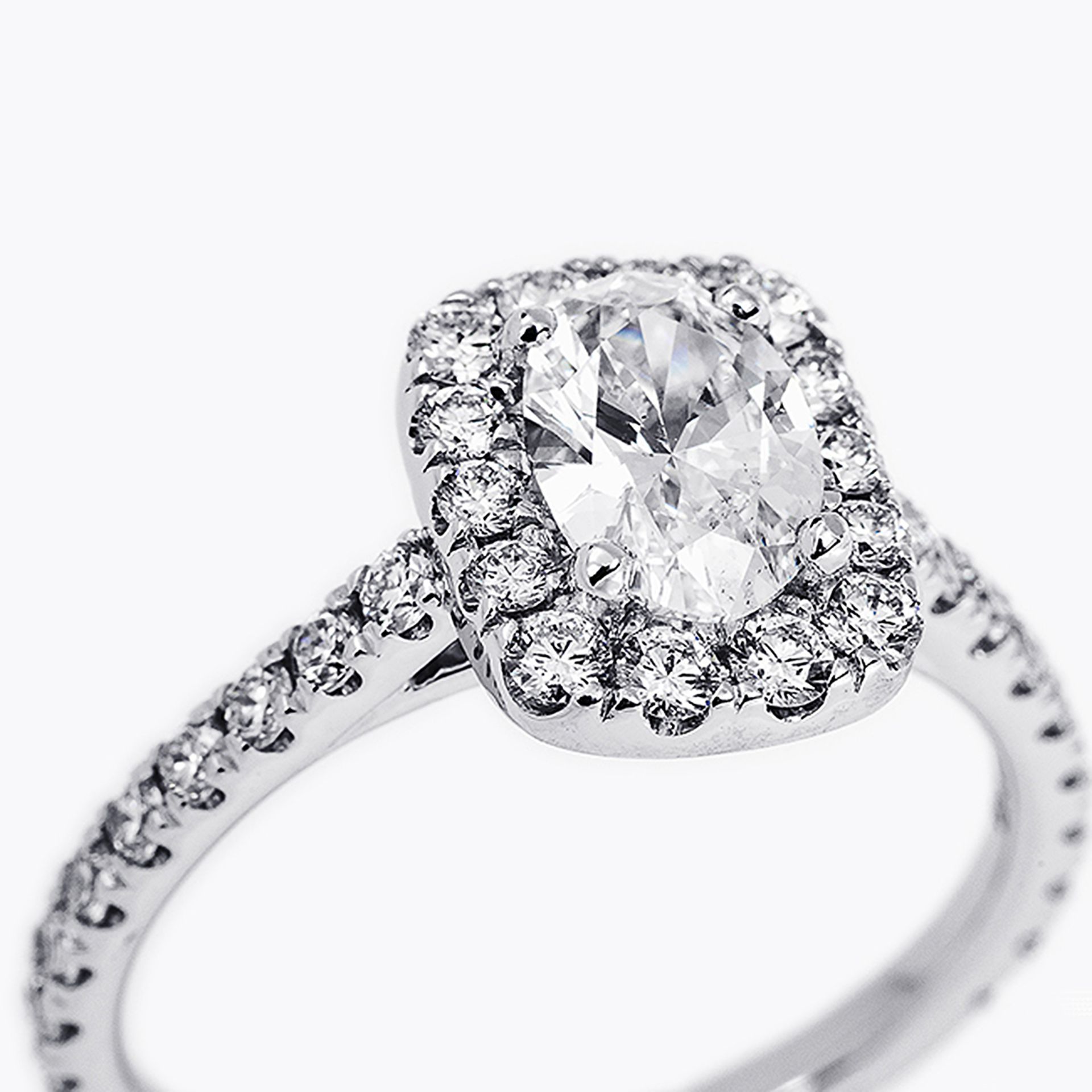 Verlobungsring 18 Karat Weißgold 1.00ct Diamant | Engagement Ring 18 Karat White Gold 1.00ct Diamond - Image 4 of 4