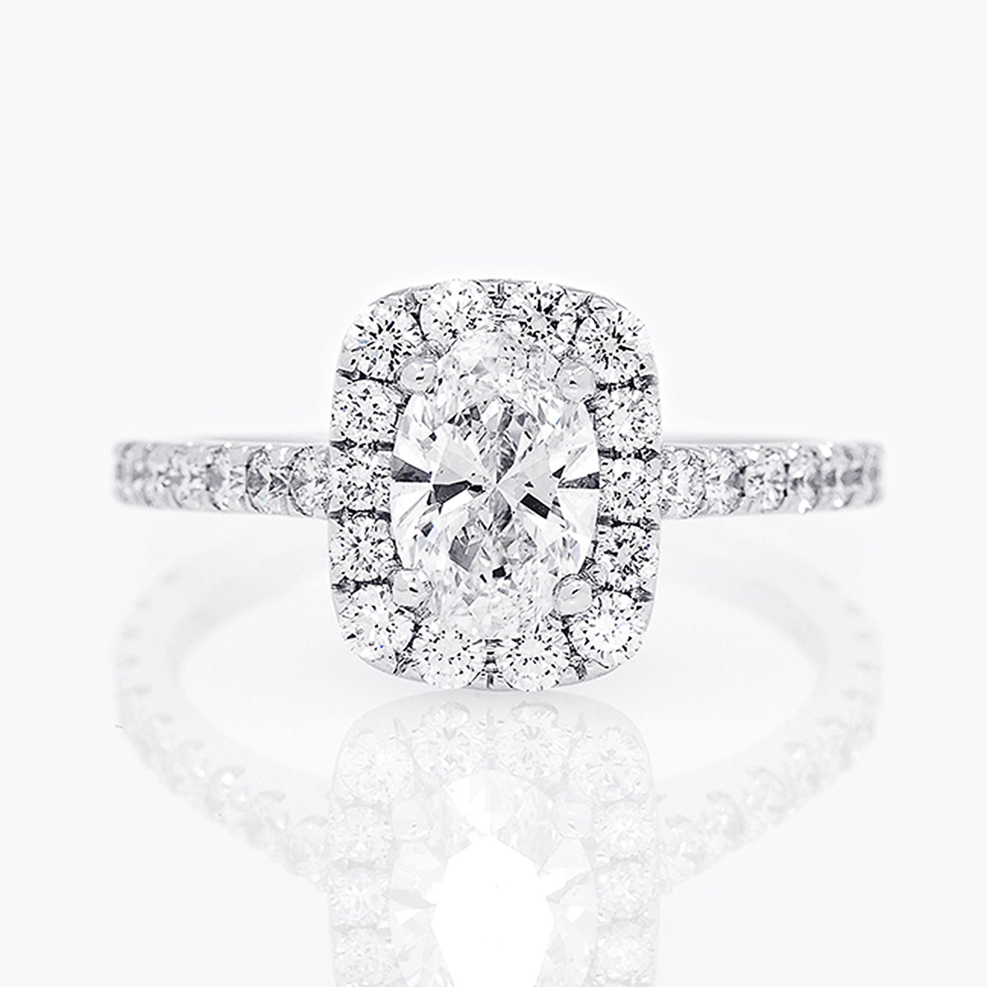 Verlobungsring 18 Karat Weißgold 1.00ct Diamant | Engagement Ring 18 Karat White Gold 1.00ct Diamond - Image 2 of 4