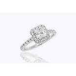 Verlobungsring 14 Karat Weißgold 1,01ct Diamant | Engagement Ring 14 Carat White Gold 1.01ct Diamond
