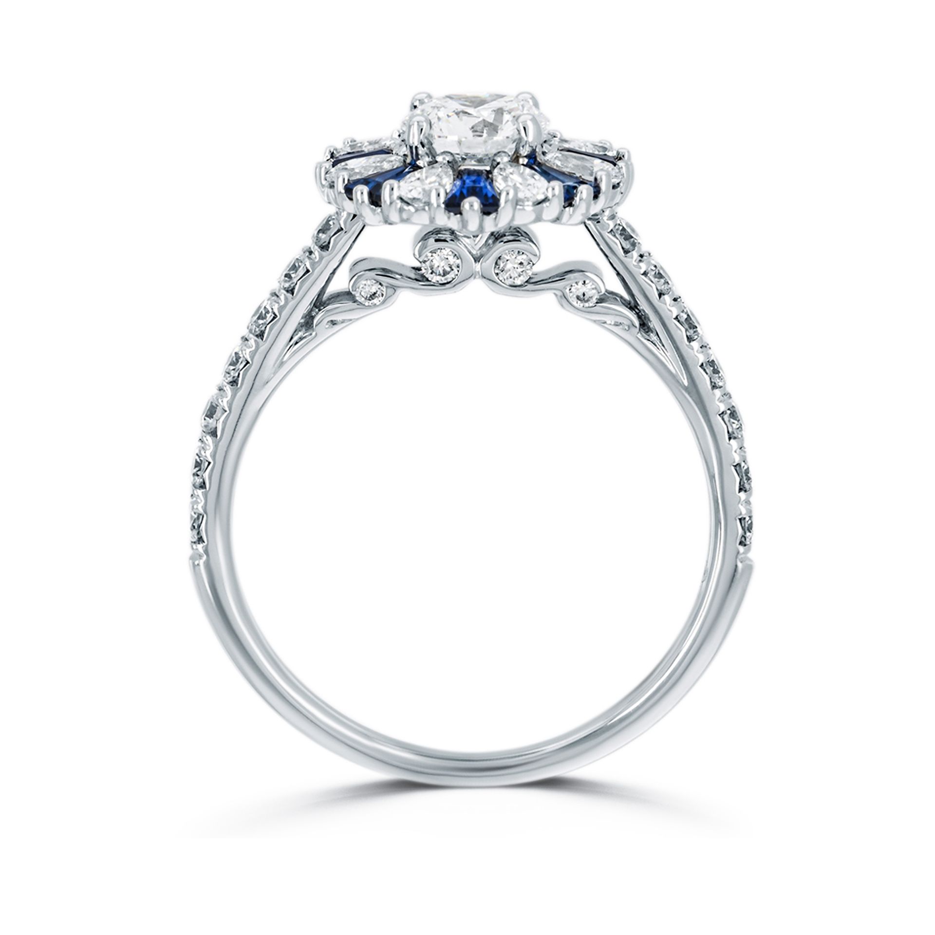 Verlobungsring 18 Karat Weißgold und Diamanten | Engagement Ring 18 Karat White Gold und Diamonds - Image 2 of 4
