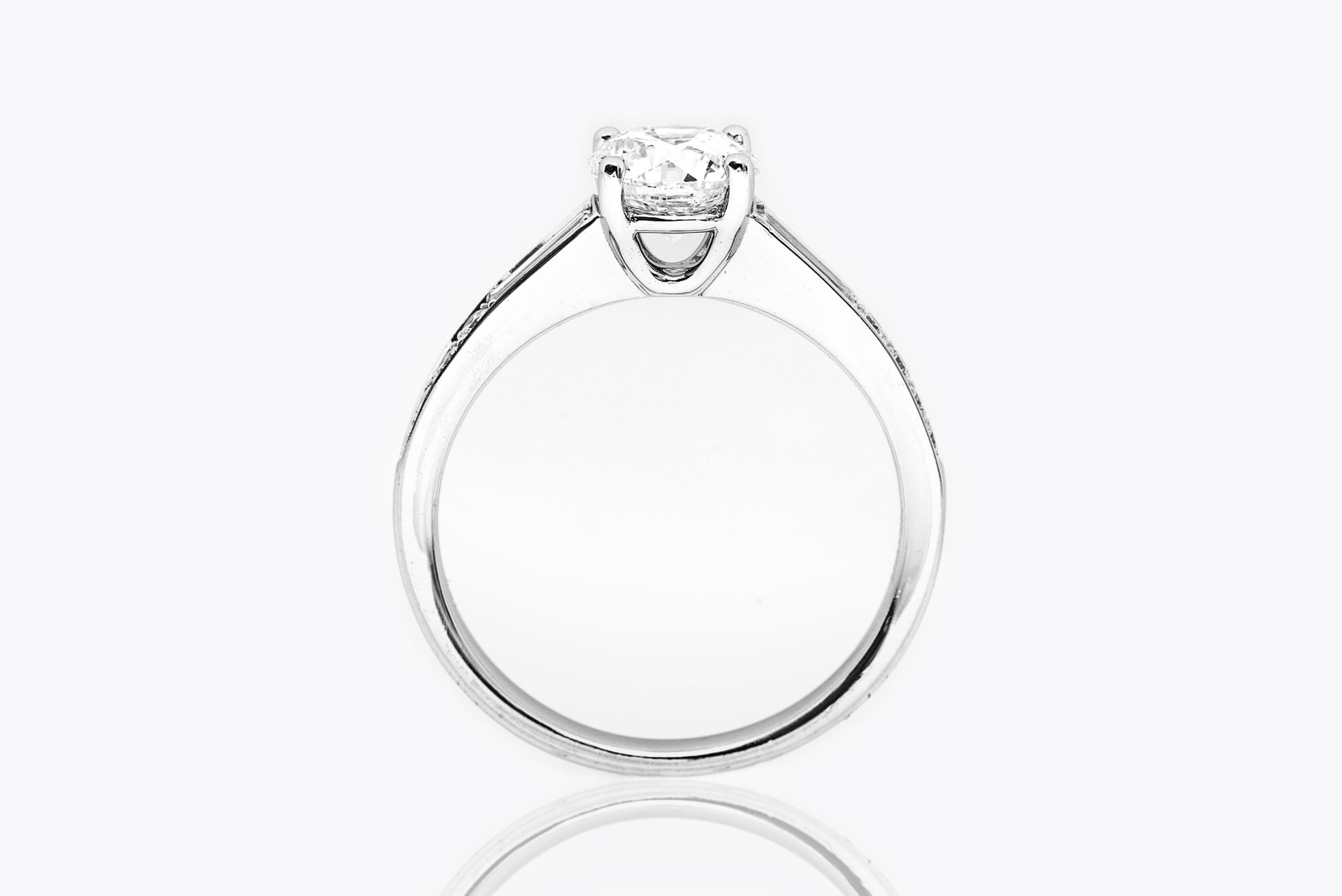 Verlobungsring 18 Karat Weißgold und Diamant | Engagement Ring 18 Karat White Gold and Diamond - Image 3 of 5