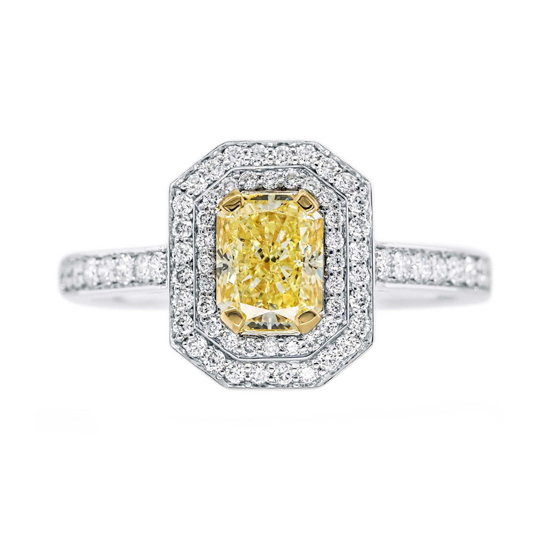 Verlobungsring Platin und 18 Karat Gelbgold | Engagement Ring Platinum and 18 Karat Yellow Gold - Image 3 of 3