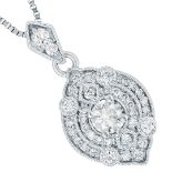 Halskette aus 10 Karat Weißgold und Diamanten | Necklace in 10 Karat White Gold and Diamonds