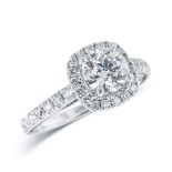 Verlobungsring 14 Karat Weißgold 1,05ct Diamant | Engagement Ring 14 Karat White Gold 1.05ct Diamond