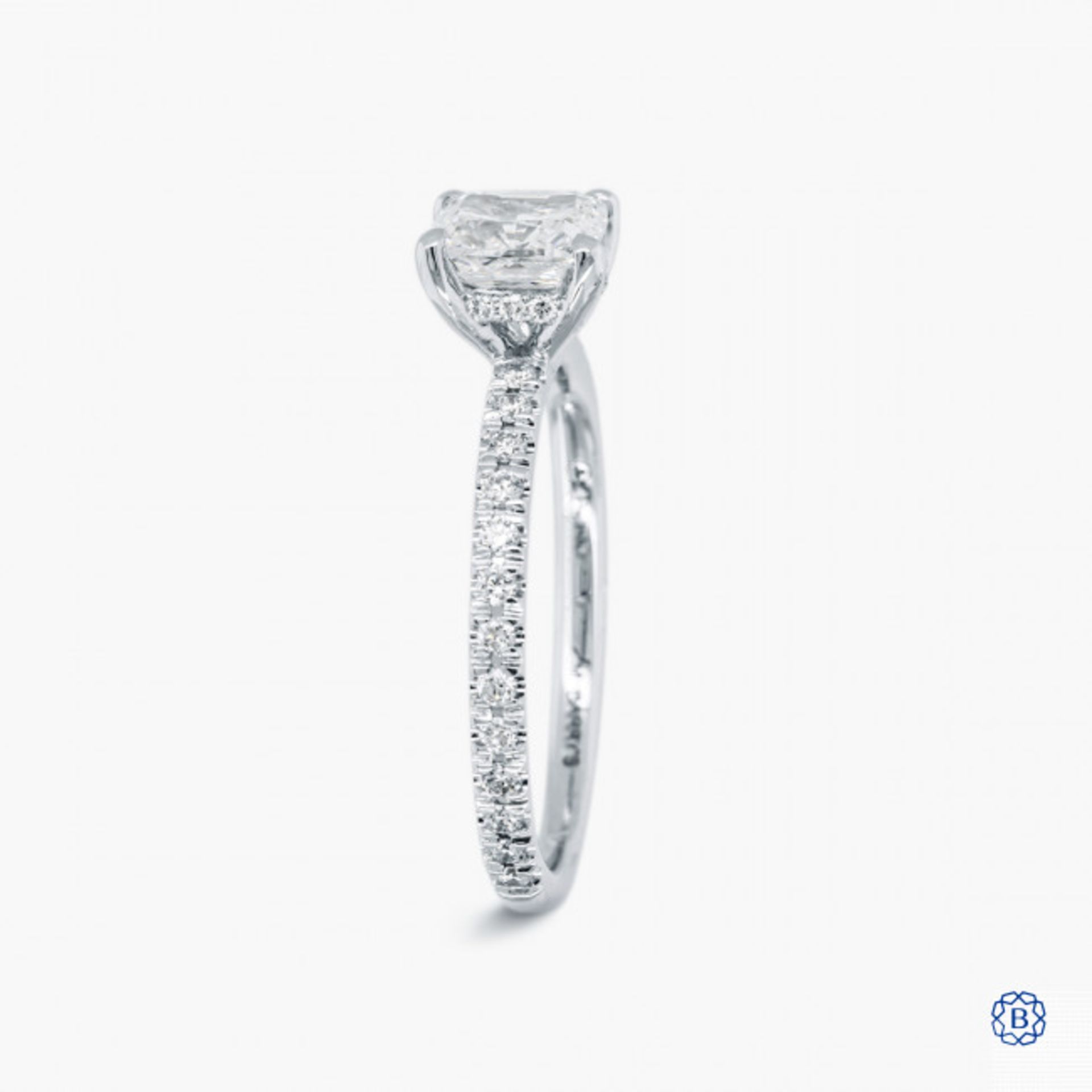 Verlobungsring 18 Karat Weißgold 1.00ct Diamant | Engagement Ring 18 Karat White Gold 1.00ct Diamond - Image 2 of 4
