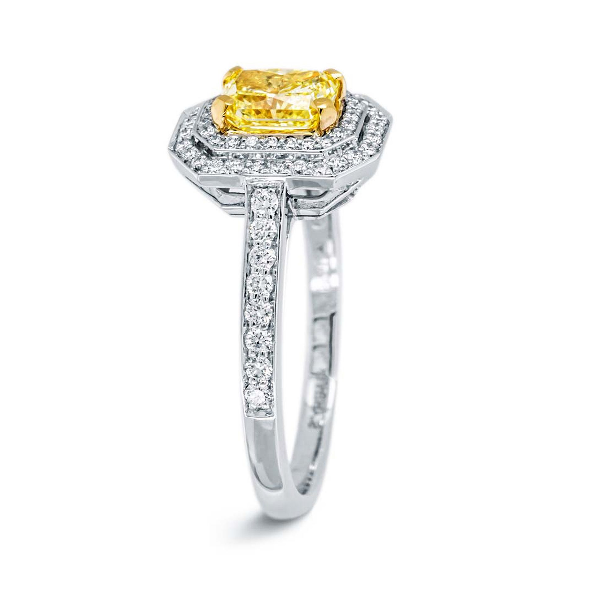 Verlobungsring Platin und 18 Karat Gelbgold | Engagement Ring Platinum and 18 Karat Yellow Gold - Image 2 of 3