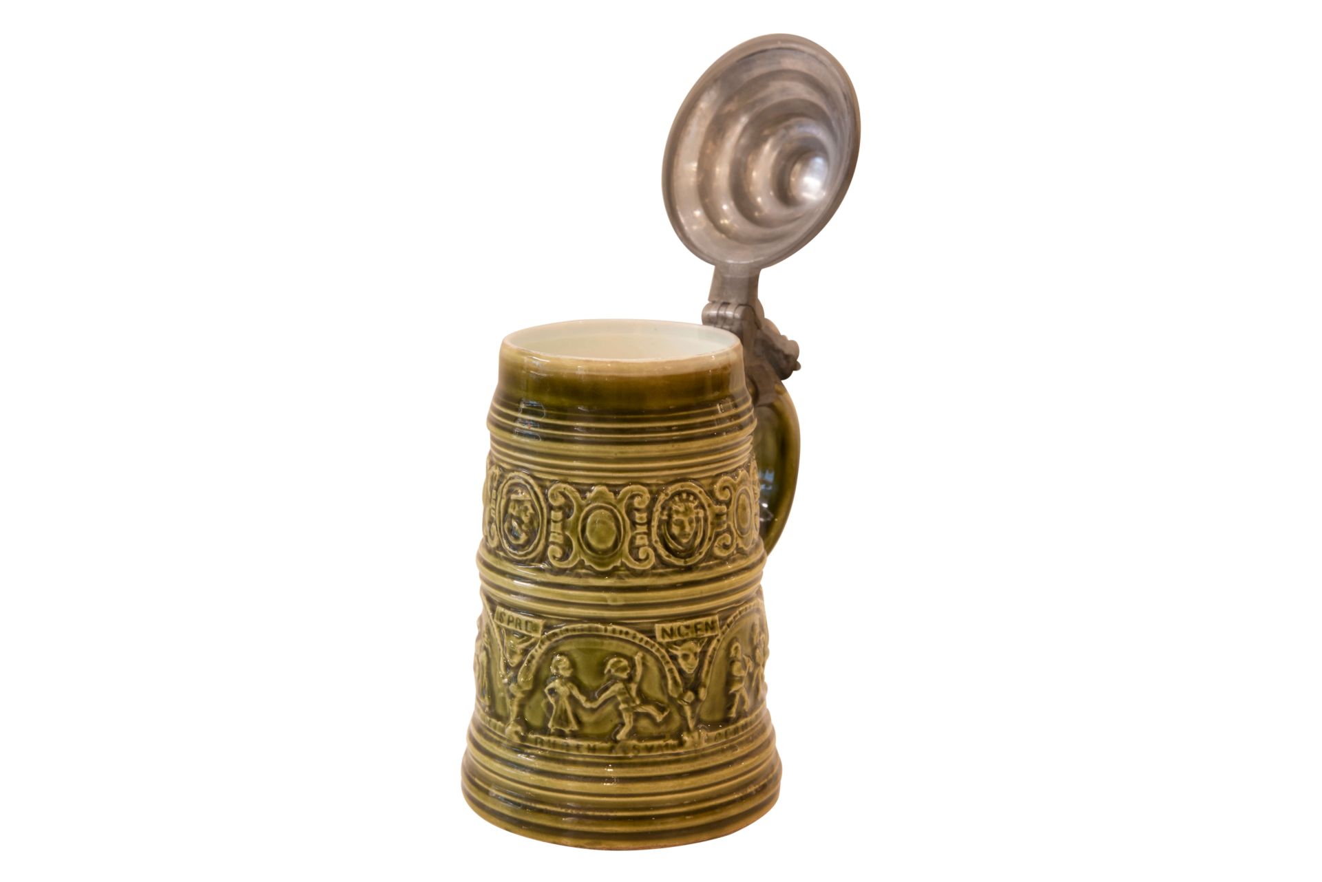Keramik Bierkrug mit Deckel | Ceramic Beer Mug with Lid - Image 5 of 5