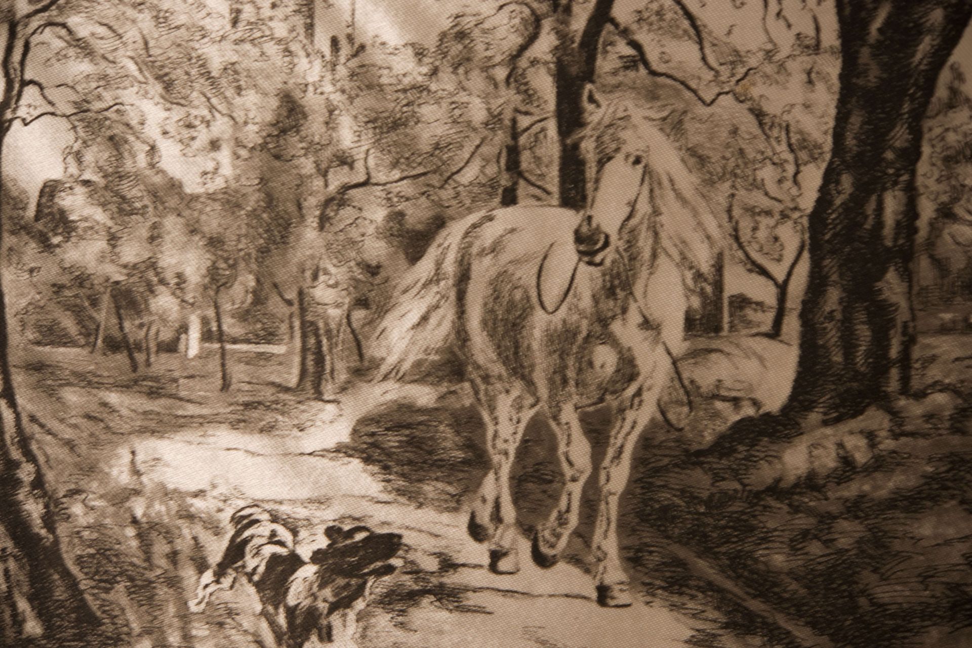 Lionell Ansicht eines Parks mit Schimmel und Hund | Lionell view of a park with grey horse and dog - Image 2 of 5