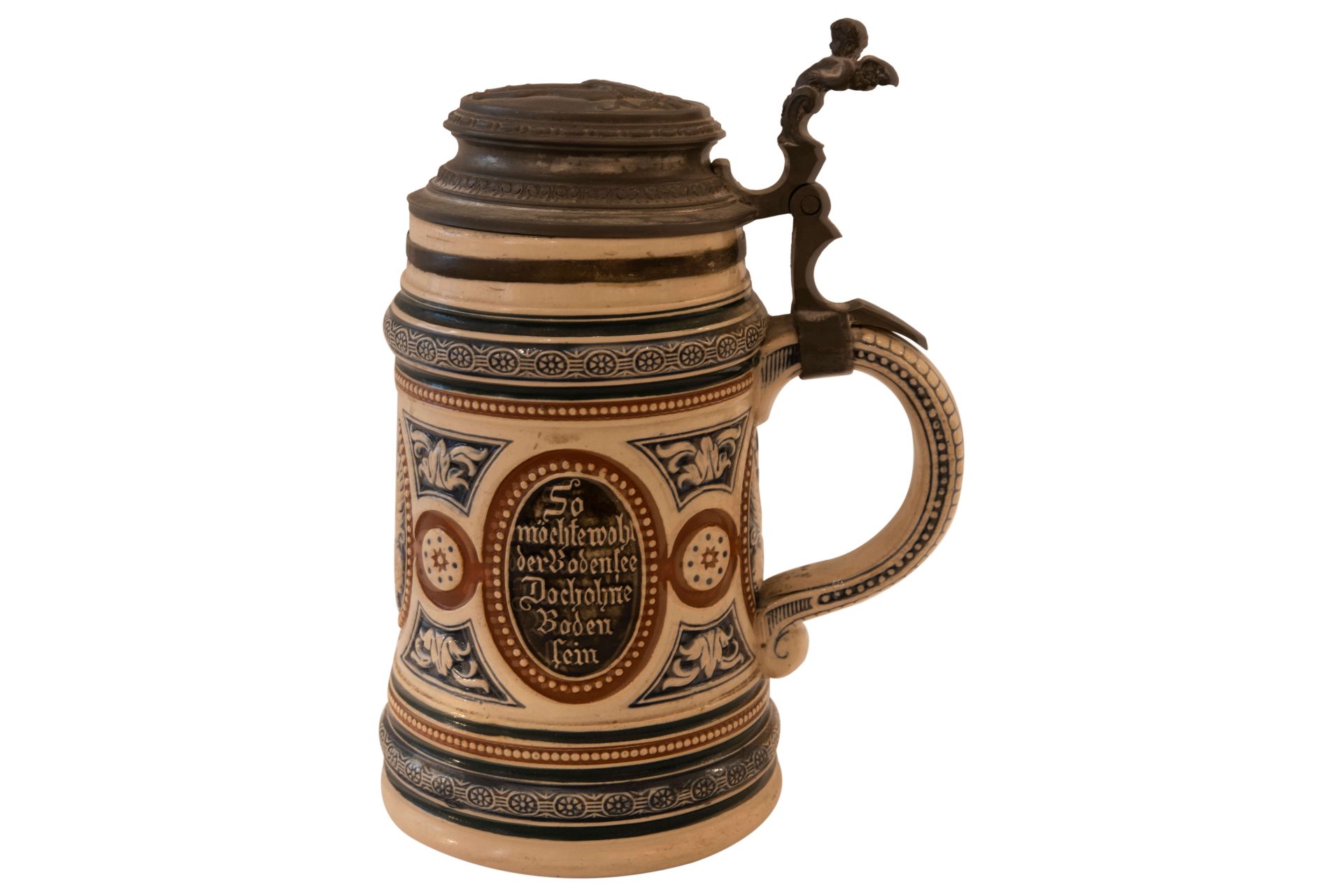 Keramik Bierkrug mit Deckel | Ceramic Beer Mug with Lid