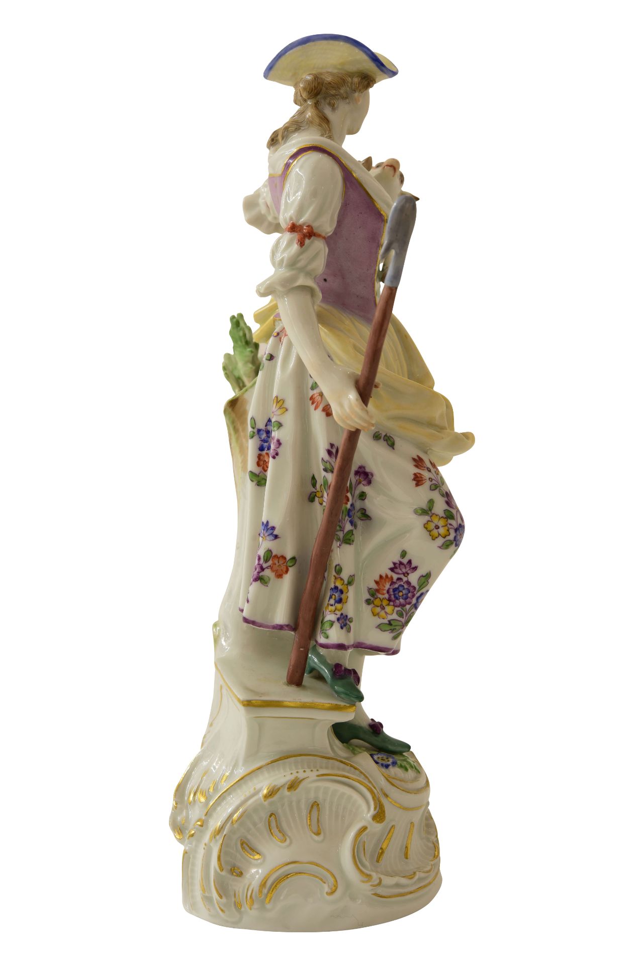 Große Figur "Schäferin" Meisen|Large Figurine "Shepherdess" Meissen - Bild 4 aus 7