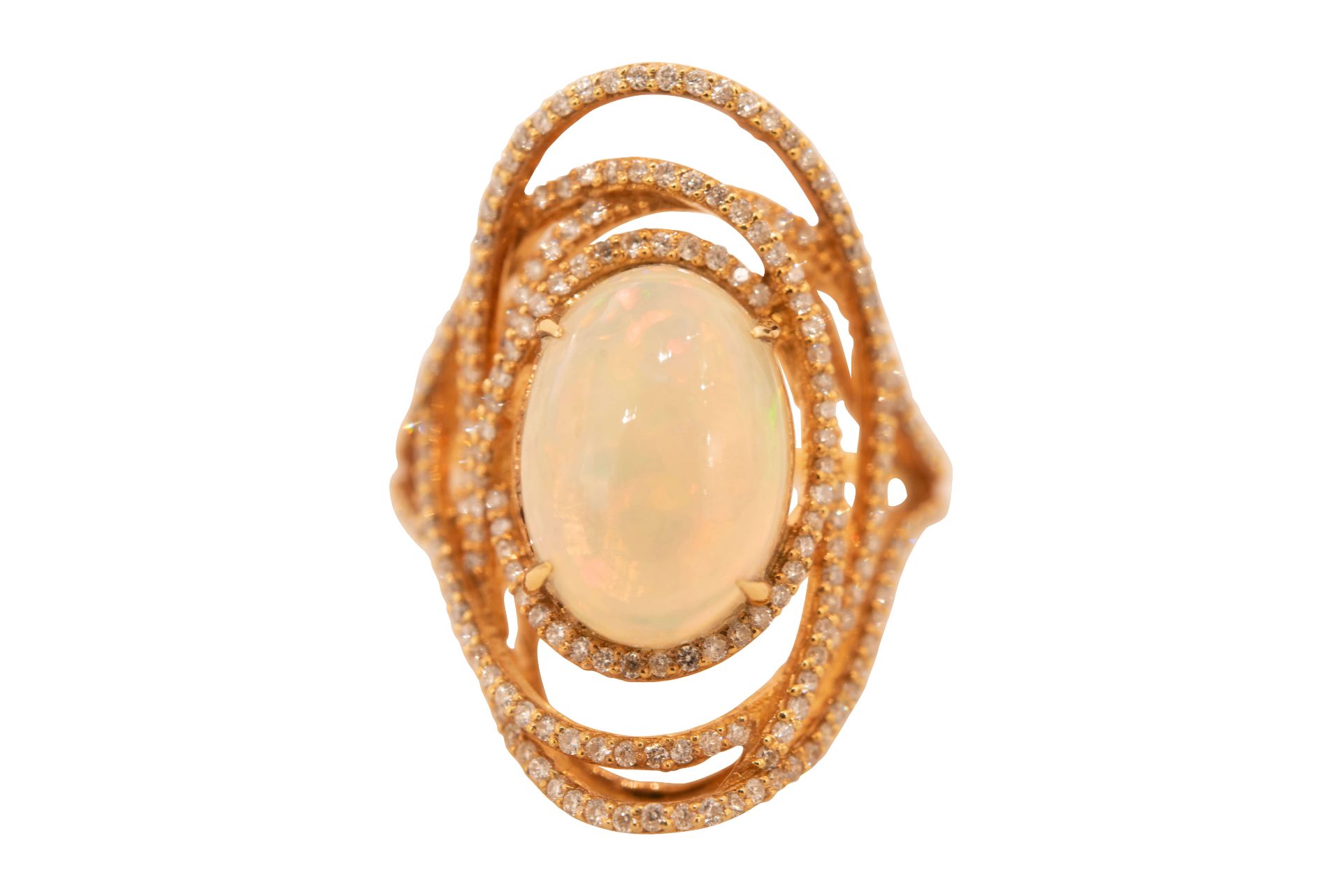 Ring GG mit Brillanten und einen Opal|Ring with Diamonds and One Opal - Image 2 of 5