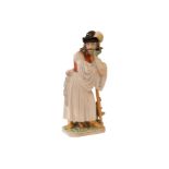 Herend Figur Mann in Tracht mit Wanderstab|Herend Figure Man in Traditional Costume with Walking Sti