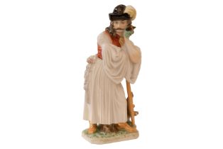 Herend Figur Mann in Tracht mit Wanderstab|Herend Figure Man in Traditional Costume with Walking Sti