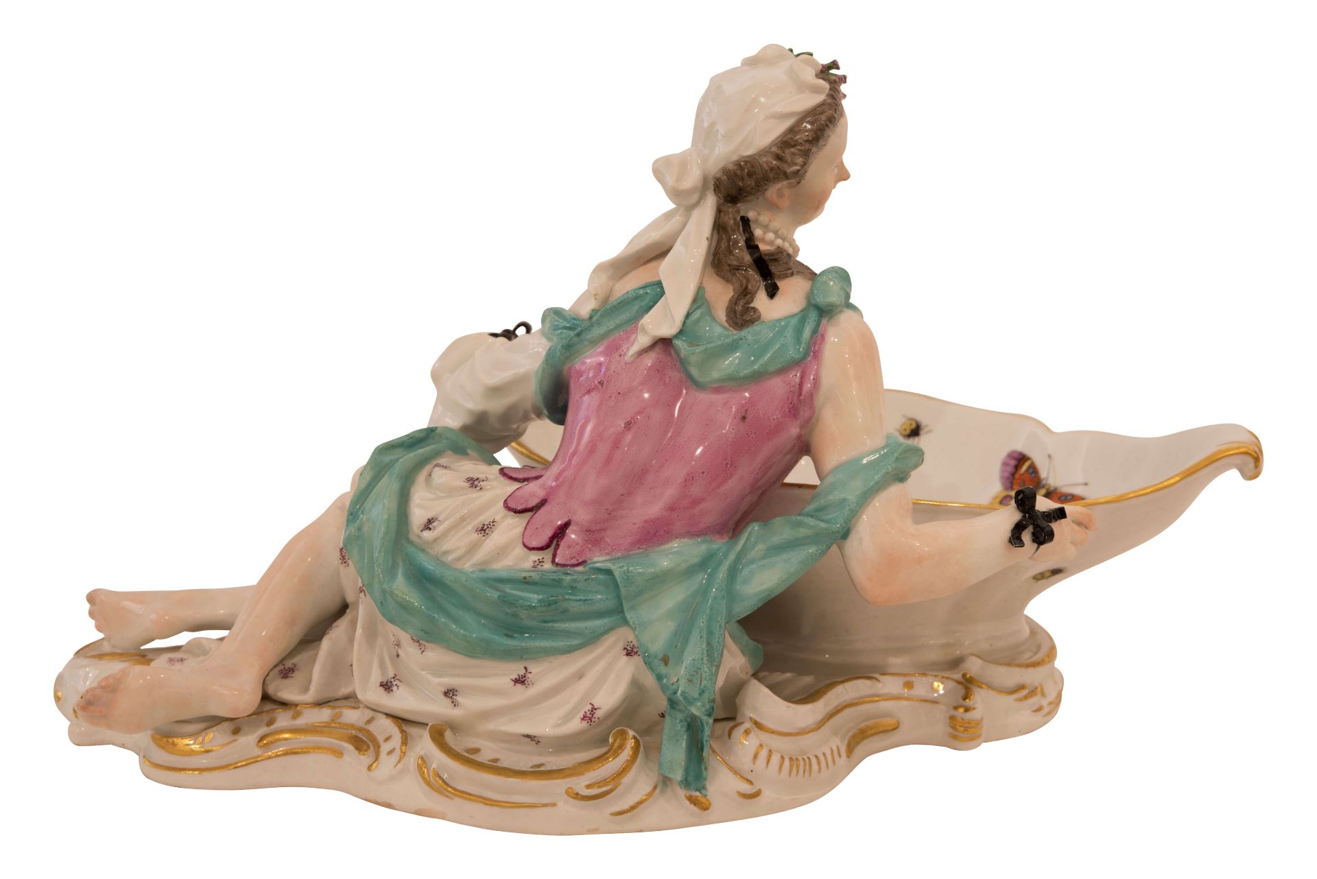 Meissen 1750, Dame mit Konfettschale |Meissen 1750, Lady with Confetti Bowl - Image 3 of 5