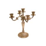 5 flammiger Silberkerzenhalter, Italien|5-Flame Silver Candlestick, Italy