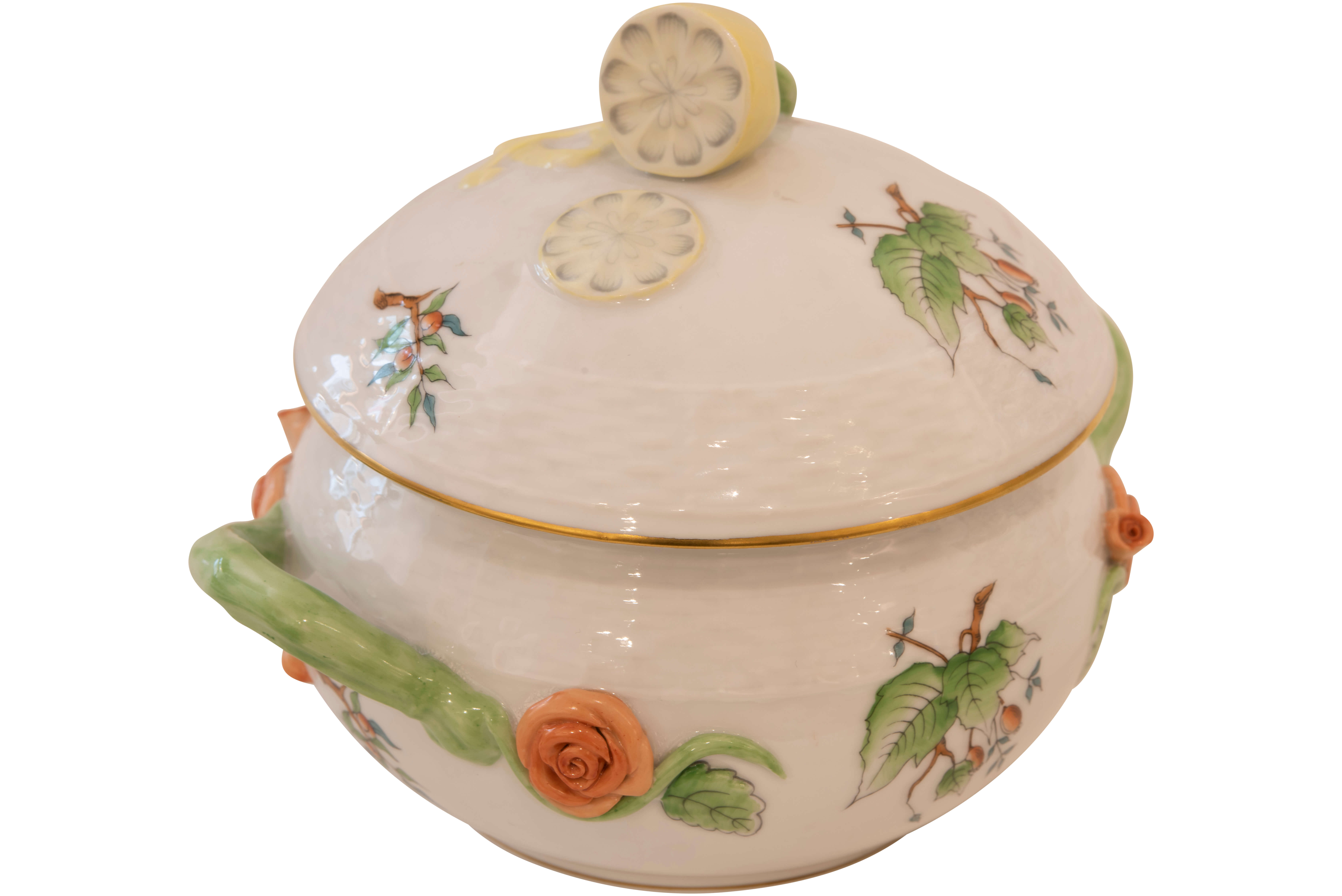 Herend Ungarn Suppenterrine mit ovaler Servierplatte|Herend Hungary Soup Tureen with Oval Serving Pl - Image 3 of 5