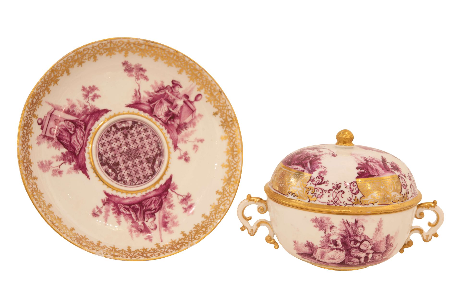 Meissen 1745, Kleine Deckelterrine mit Untertasse |Meissen 1745, Small Lidded Tureen with Saucer - Image 2 of 5