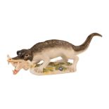 Meissen 1750 Krokodil mit Kind|Meissen 1750 Crocodile with Child