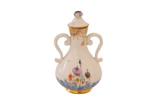 Meissen kleien Deckelvase mit Henkel 1001 Nacht|Meissen Small Lidded Vase with Handle 1001 Nights