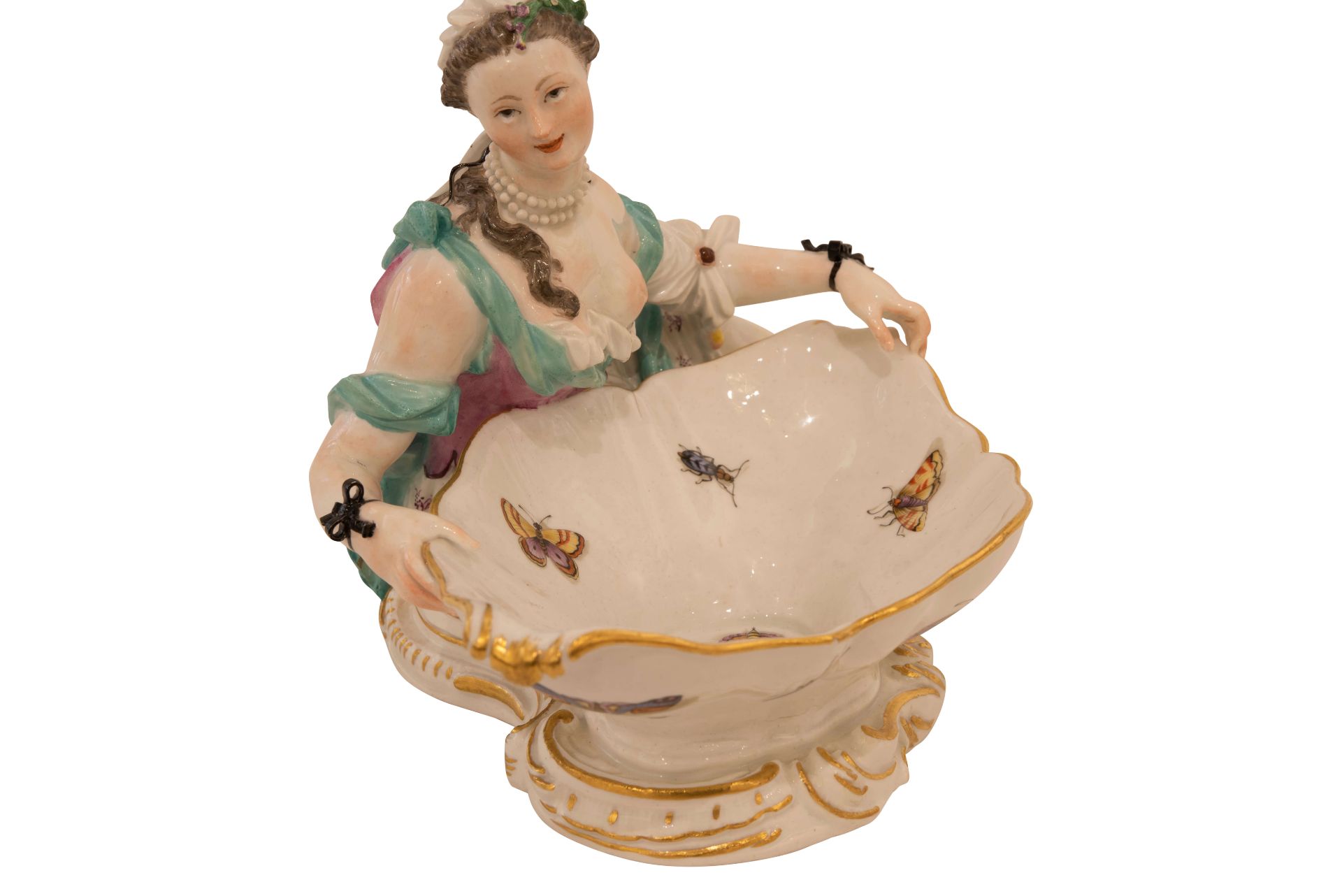 Meissen 1750, Dame mit Konfettschale |Meissen 1750, Lady with Confetti Bowl - Image 2 of 5