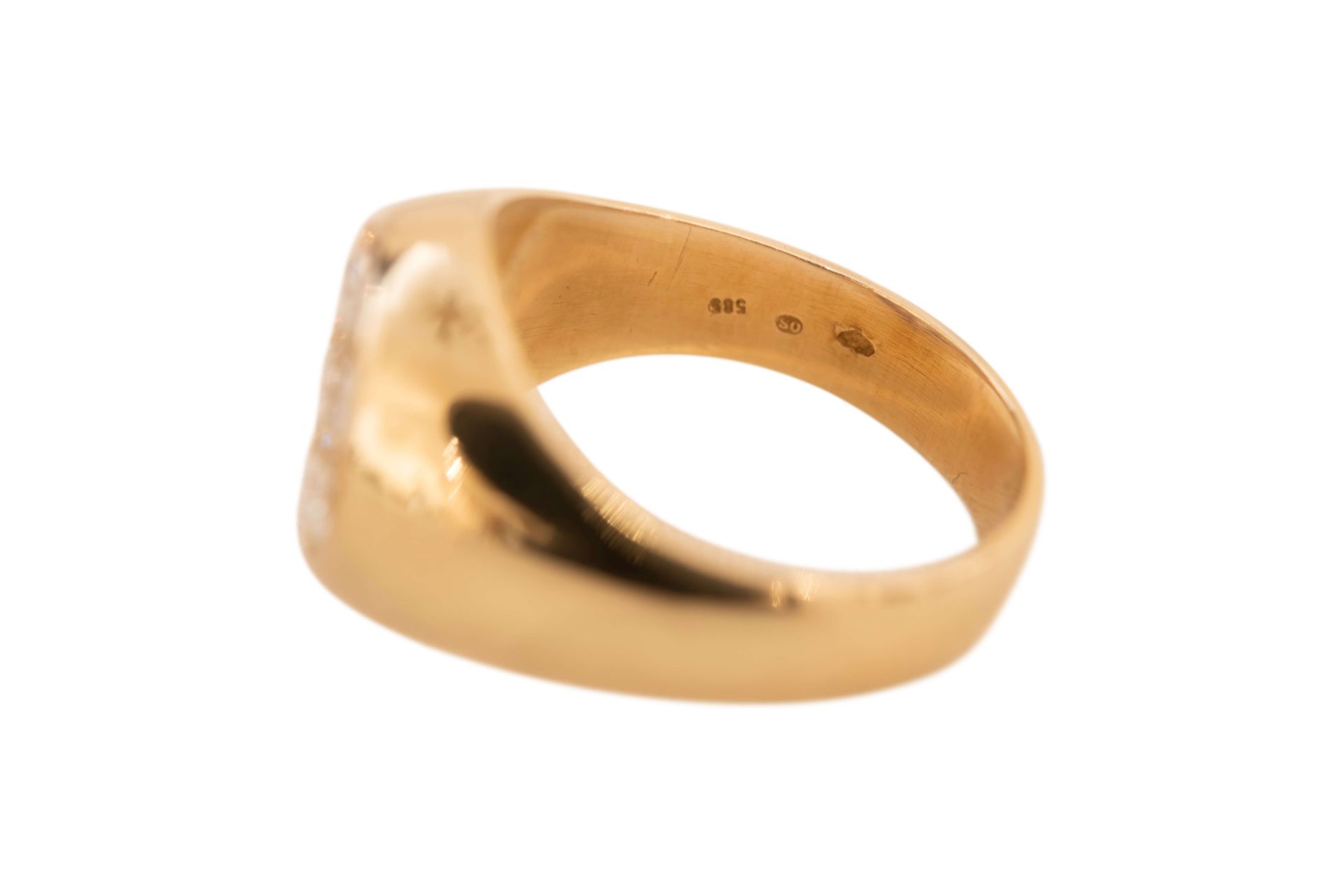 Ring GG 585/fein mit Brillanten|Ring with Diamonds - Image 5 of 5