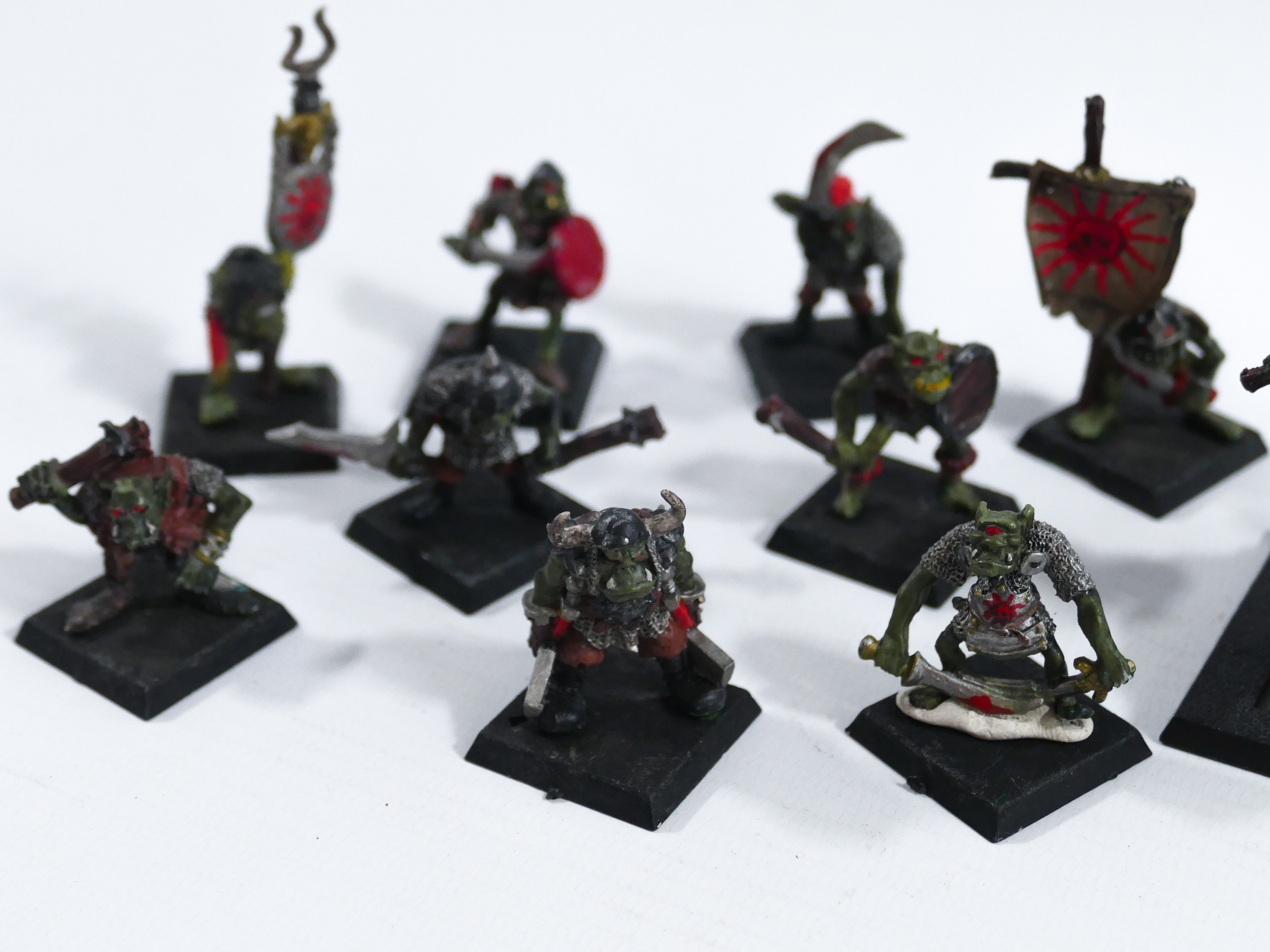 WARHAMMER FANTASY VINTAGE METAL ORC & GOBLIN MINIATURES LOT. GAMES WORKSHOP. 1980's / 1990's WARGAME - Image 2 of 3