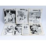 ETCETERA & THE COMIC READER VINTAGE FANZINE LOT 1970's COMIC BOOK MARVEL DC SCI-FI FANTASY TARZAN