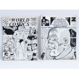WORLD OF COMICS VINTAGE FANZINE #1 & #2 1970's COMIC BOOK MARVEL DC ATLAS TARZAN DICK TRACY SUPERMAN