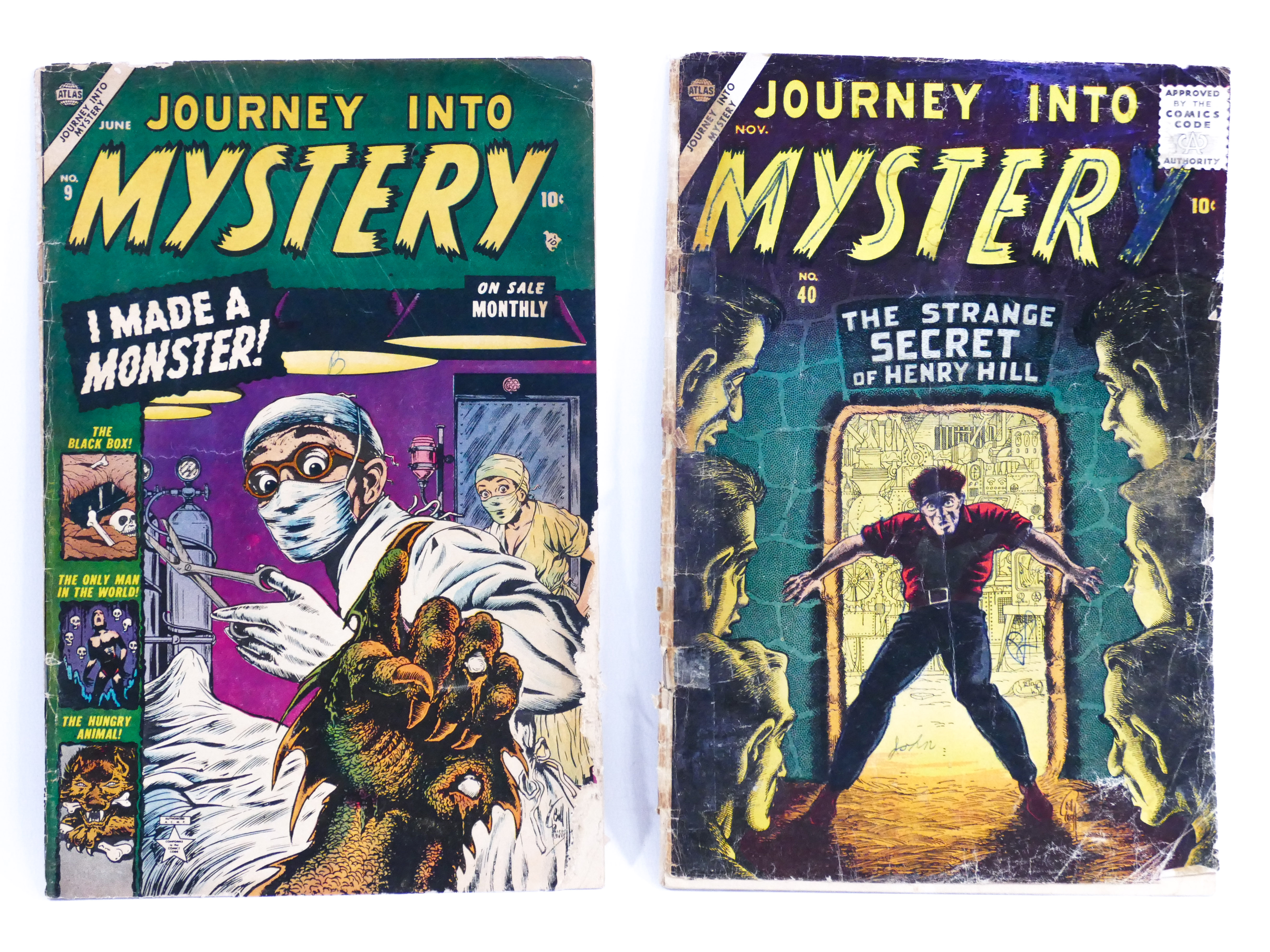 JOURNEY INTO MYSTERY #9 #40 COMIC BOOK FANTASY HORROR SCIENTIST MONSTER GRAPHIC NOVEL USA 1953-56