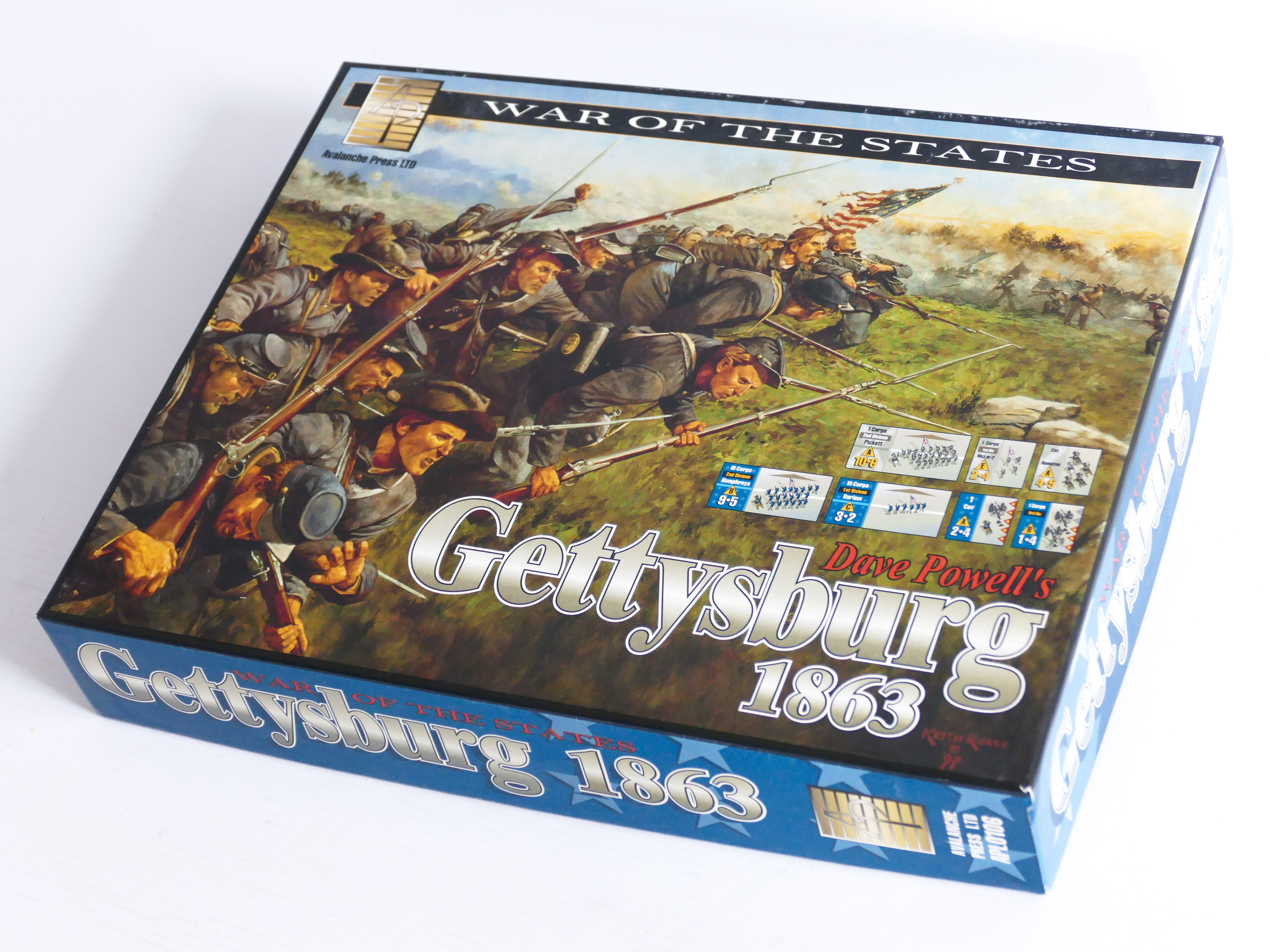 WAR OF THE STATES: GETTYSBURG 1863 WARGAME AVALANCHE PRESS LTD 2002 CONFEDERATE MILITARY