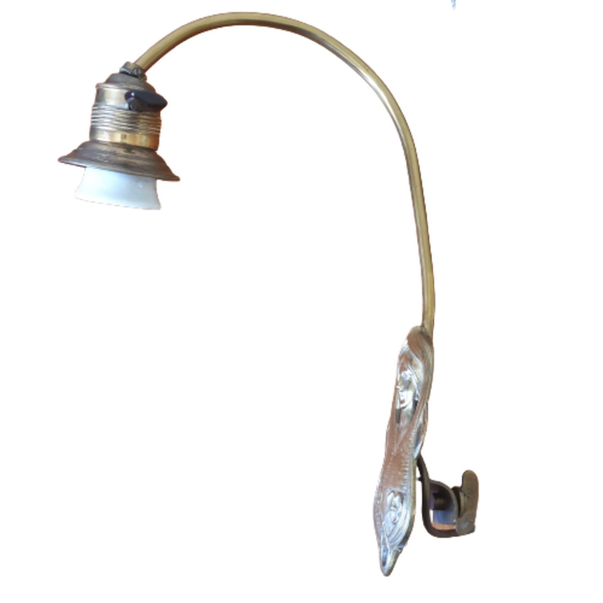 Klemmlampe Brass | Jugendstil Stil