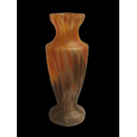 Anton Rückl Spatter Vase | Fire | Baluster Form | Art Deco