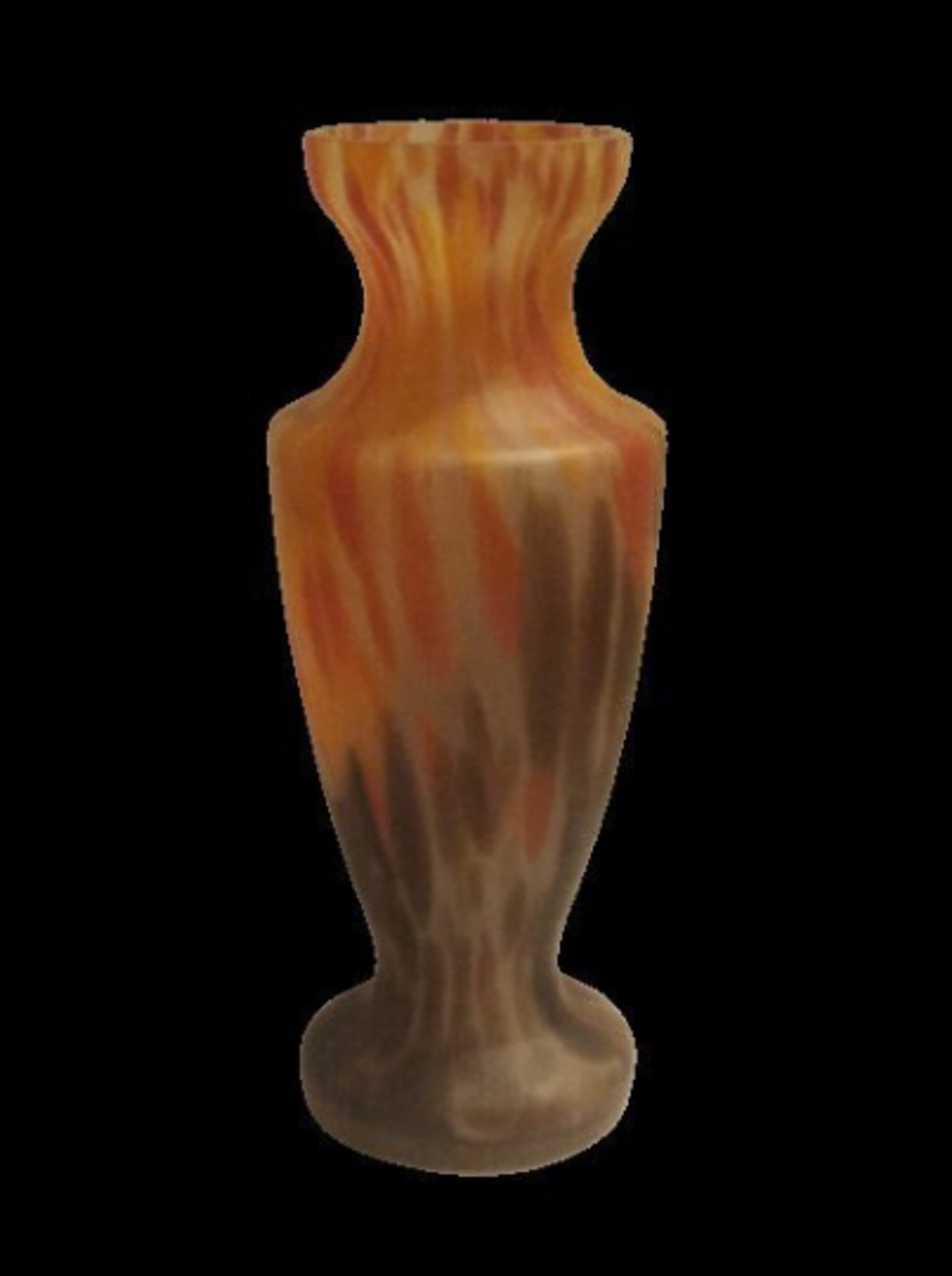 Anton Rückl Spatter Vase | Fire | Baluster Form | Art Deco