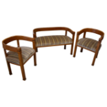 19th Cent, | 2 ARMCHAIRS & SETEE SET