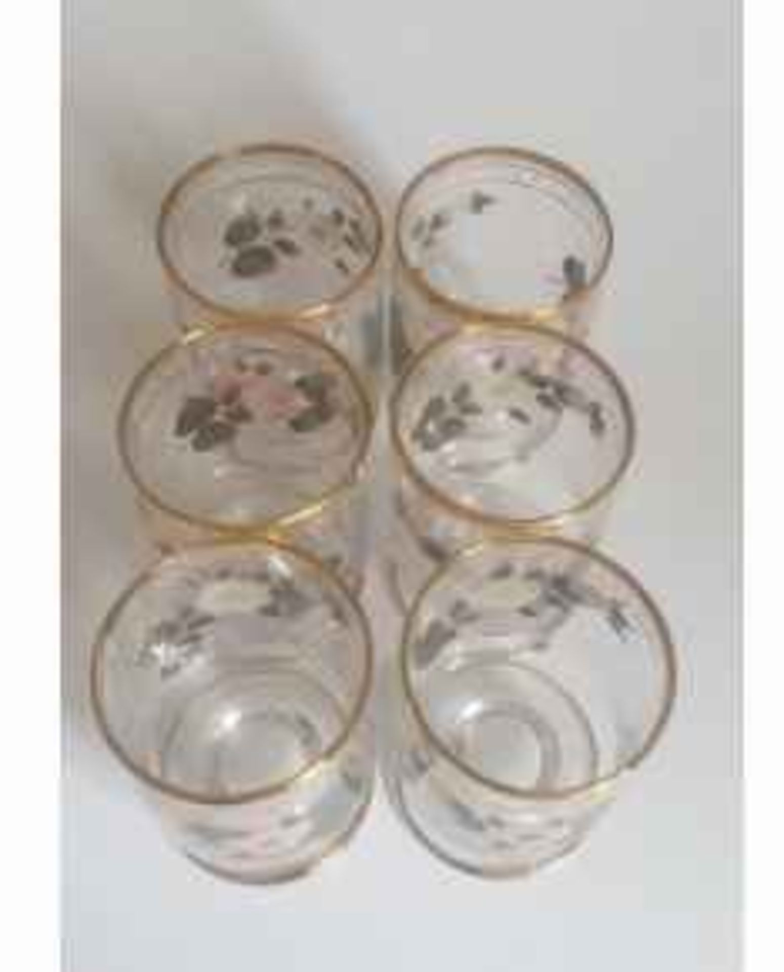 Bowl & 6 Glasses | Handpainted - Image 4 of 4