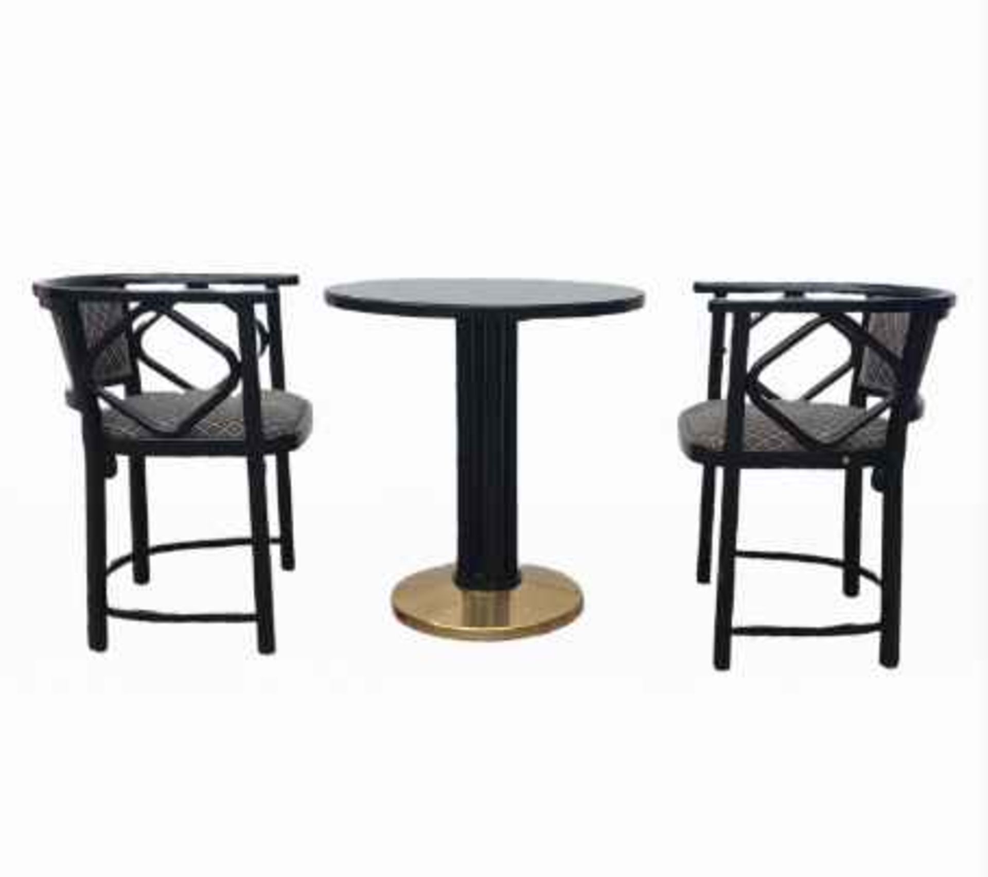 Thonet | Varient "Fledermaus" | 3 Piece Set: 2 Chairs & 1 Table