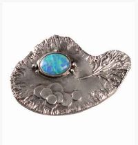 Brooch | Opal | 835 Silver | Jugendstil / Art Nouveau