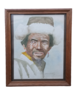 Watercolor | Tibetan Man | Alok guruns