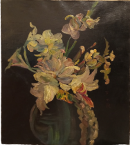 Friedrich Edler von Radler.| "Weiße Lilien in Vase