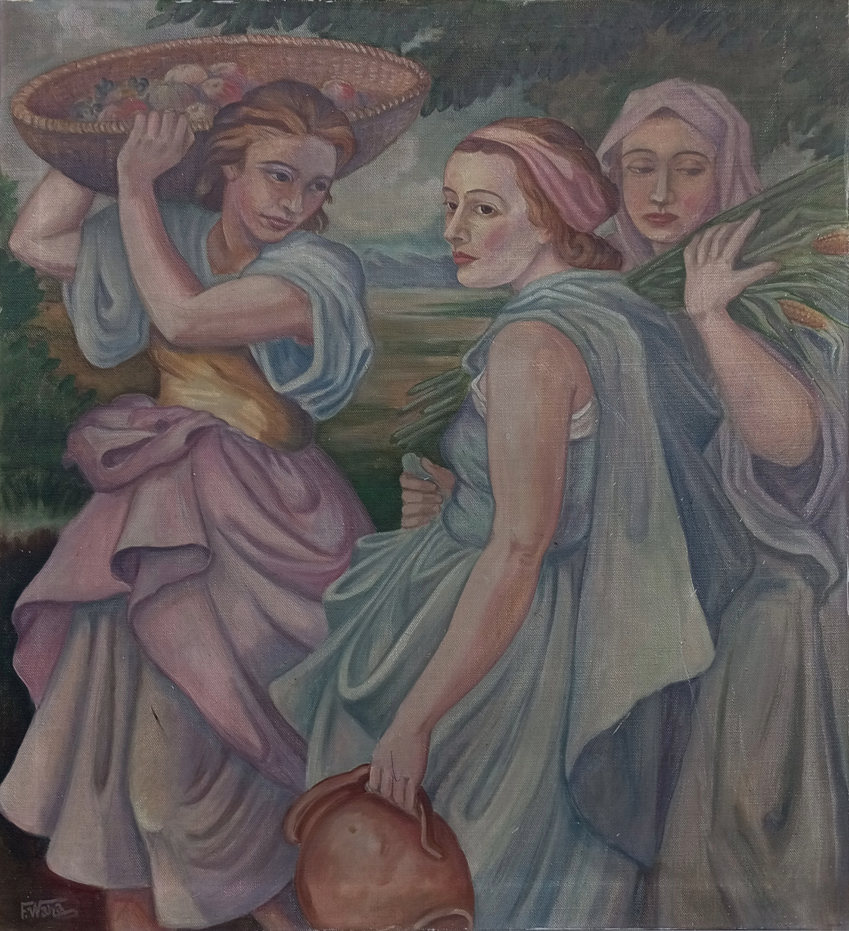 Drei Frauen | Allegory | Öl Leinwand