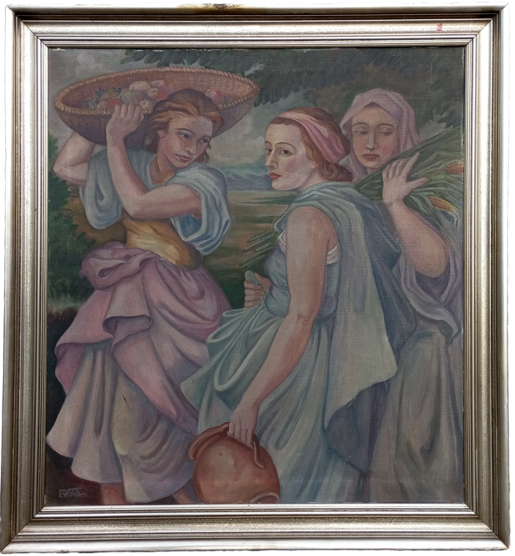 Drei Frauen | Allegory | Öl Leinwand - Bild 2 aus 3