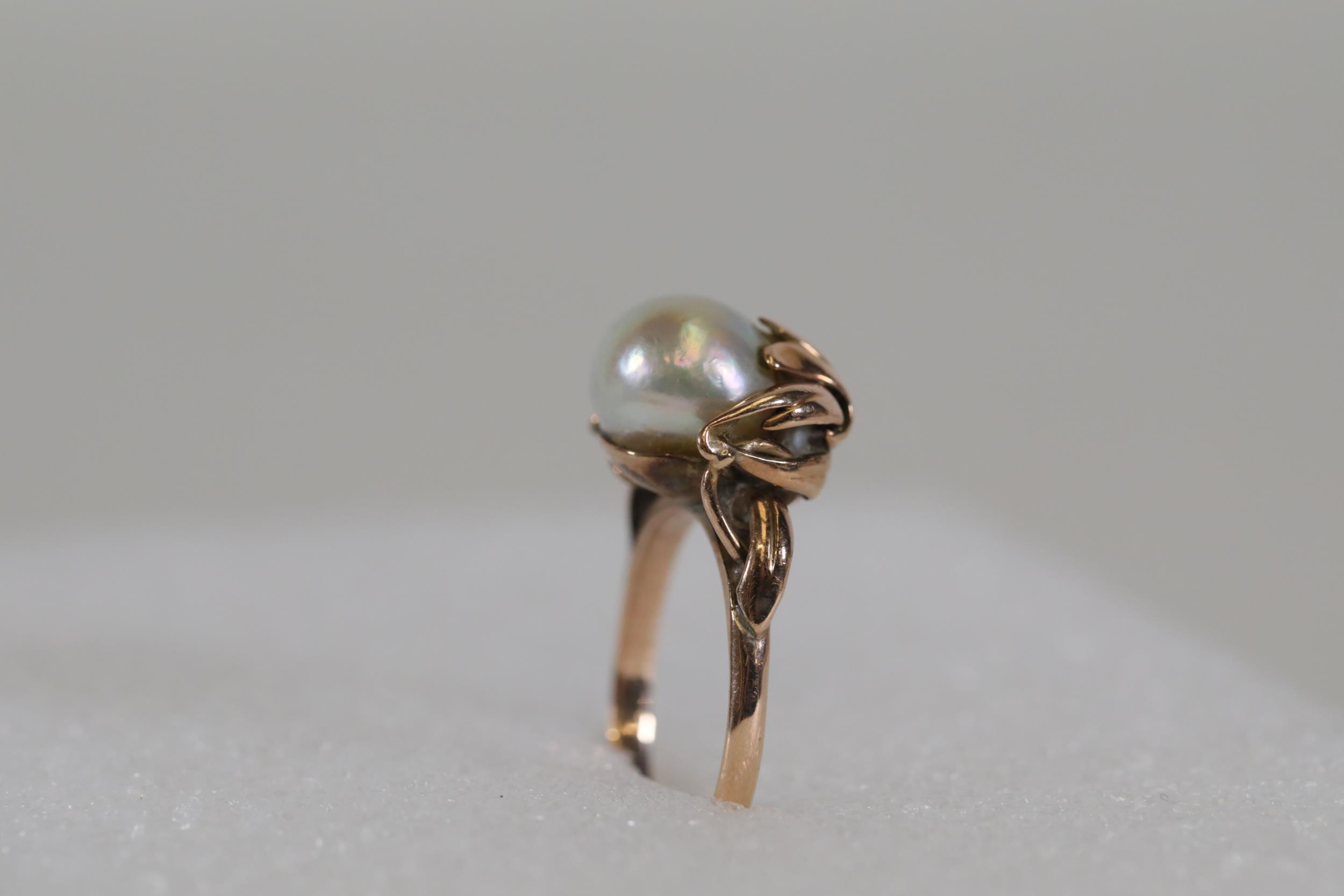 Gold Pearl Cocktail Ring - Image 9 of 9